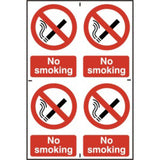 200 x 300mm No Smoking PVC Sign | 4-in-1 Health & Safety Signage