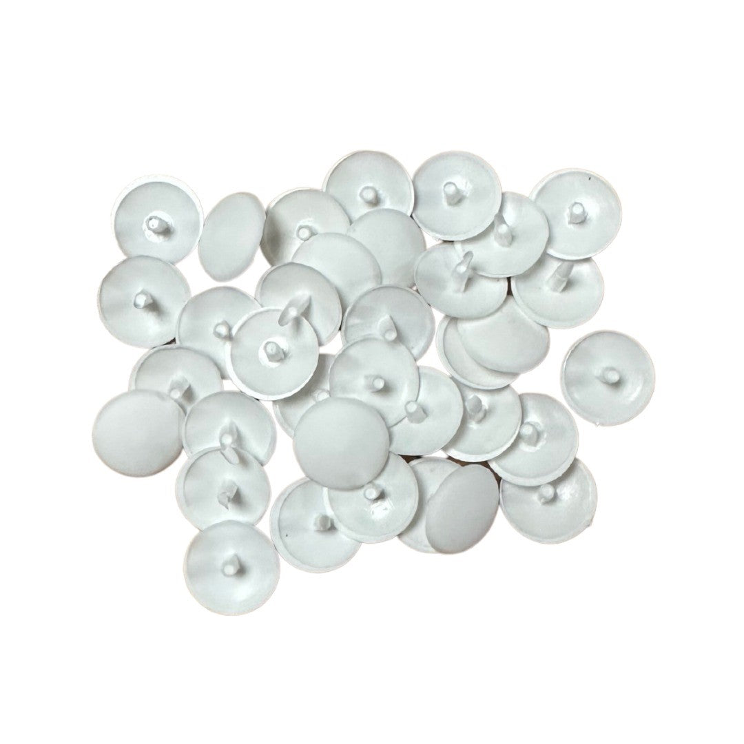 White Rivet Cover Caps 14.5mm Pack of 100