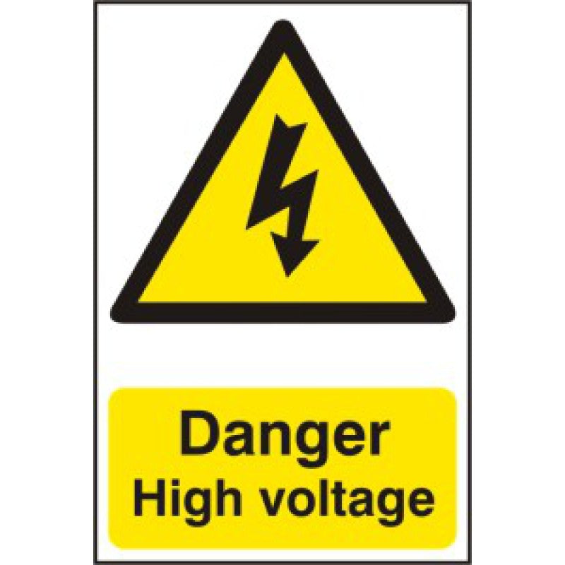 Danger High Voltage Sign | 200x300mm PVC Safety Signage
