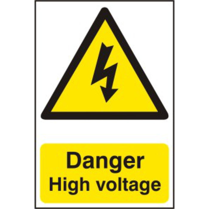 Danger High Voltage Sign | 200x300mm PVC Safety Signage