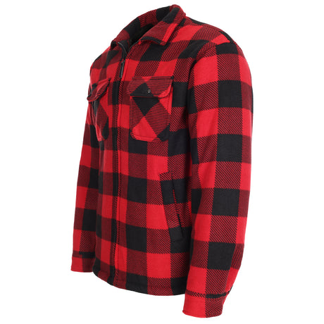 Red and black checkered shirt on a white background