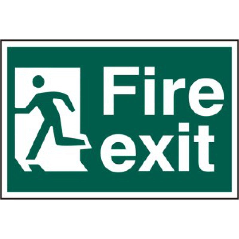Fire Exit Man Running Left Sign – 200x300mm PVC Safety Signage