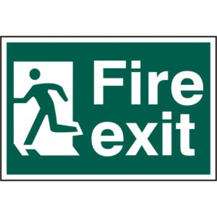Fire Exit Man Running Left Sign – 200x300mm PVC Safety Signage