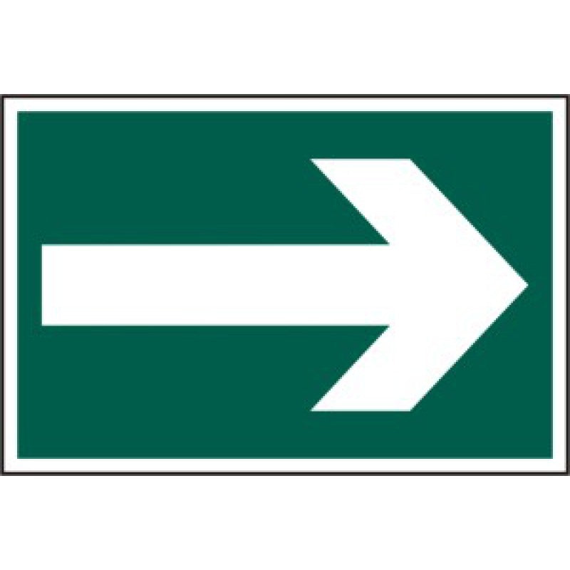 Arrow Symbol PVC Sign – 200x300mm Green & White Directional | Health and Safety Signage