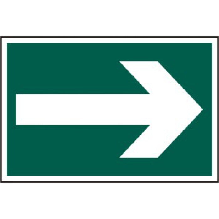Arrow Symbol PVC Sign – 200x300mm Green & White Directional | Health and Safety Signage