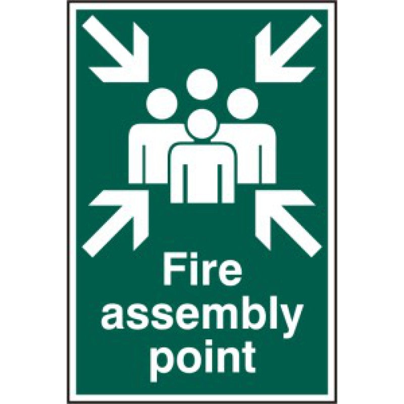 Fire Assembly Point Sign | 200x300mm PVC Safety Signage