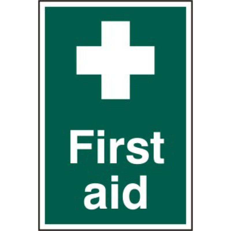 First Aid PVC Safety Sign – 200x300mm, Wall-Mountable, Easy Visibility