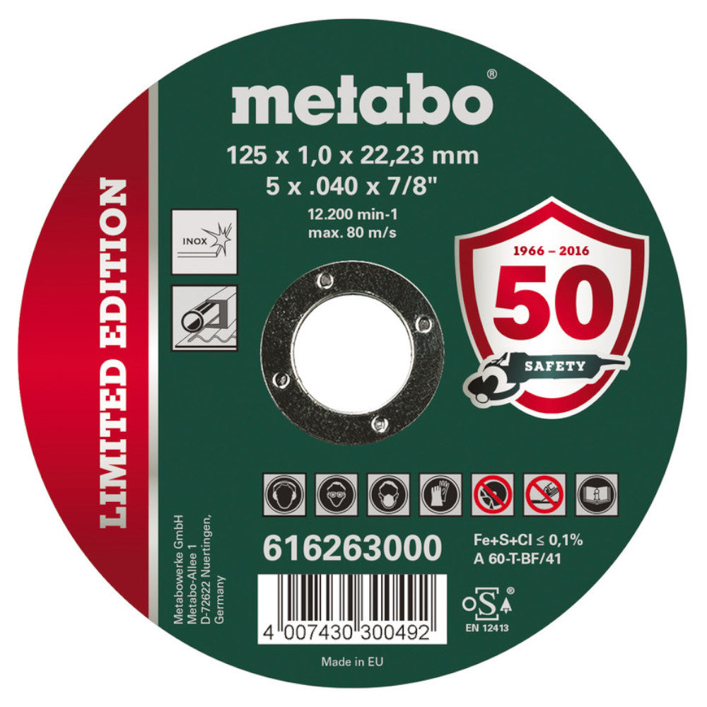 Metabo W 18 7-125 18V Cordless Angle Grinder 125mm With Guard and 10 x Discs