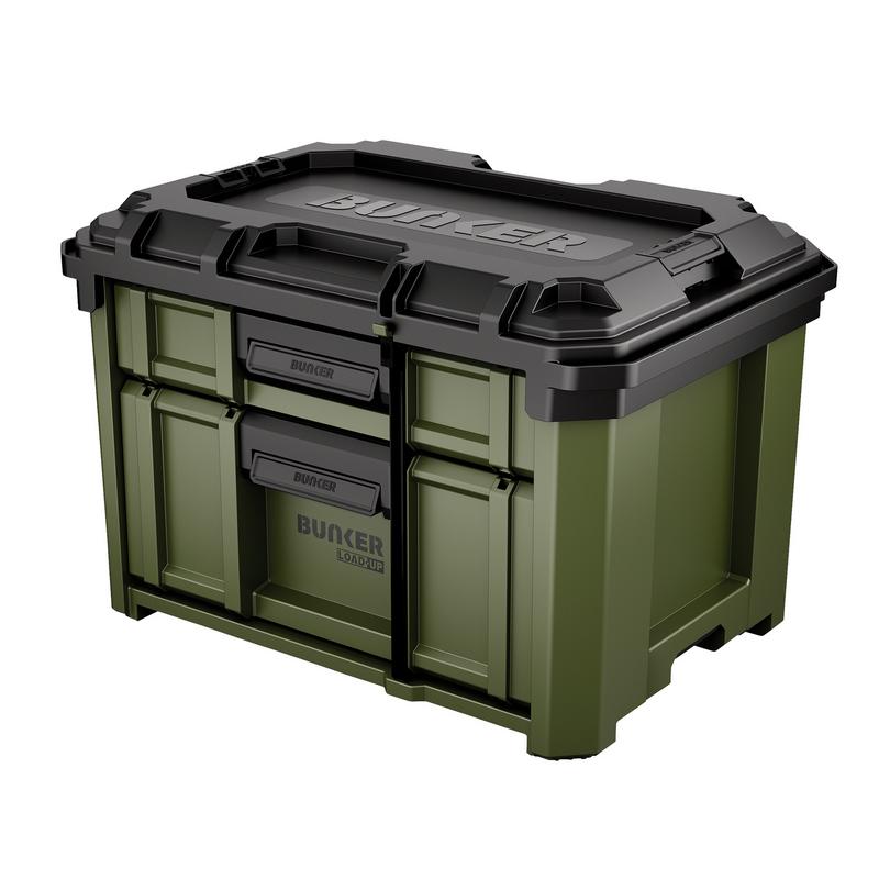 Bunker Load-Up Stacking 2 Drawer Tool Box, 570mm
