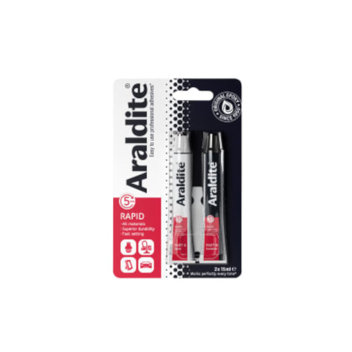 Araldite Rapid 2 Part Epoxy Adhesive 2x 15ml Tubes