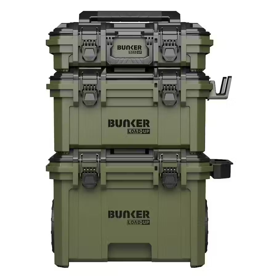 Bunker Load-up stacking system with 'Bunker' branding on a white background