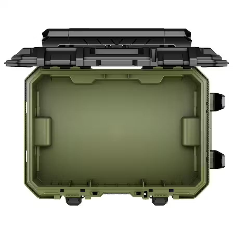 Top down view of the Bunker load up stacking system 31644 with the top top lid open on a white background.