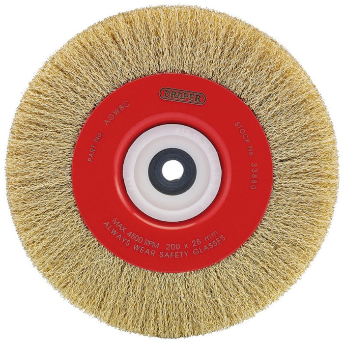 Draper Crimped Steel Wire Brush 200x25mm 33880