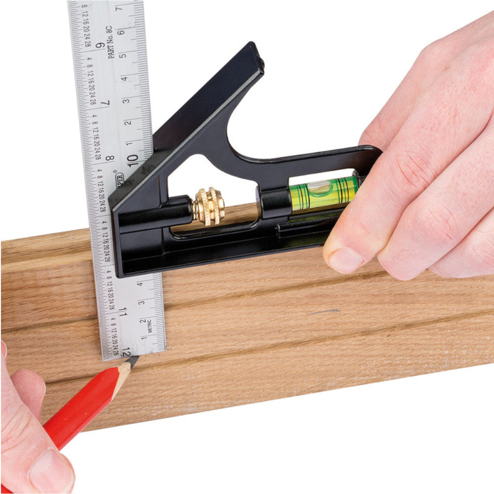 Draper Combination Square with Centre Head & Protractor 300mm 34704