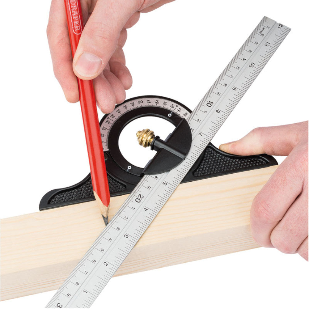 Draper Combination Square with Centre Head & Protractor 300mm 34704