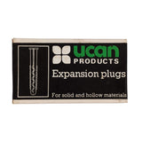 Ucan White Plastic Expansion Plugs For 4g Screws (Box of 200)