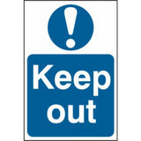 Keep Out PVC Sign 400x600mm | Site Health and Safety Signage
