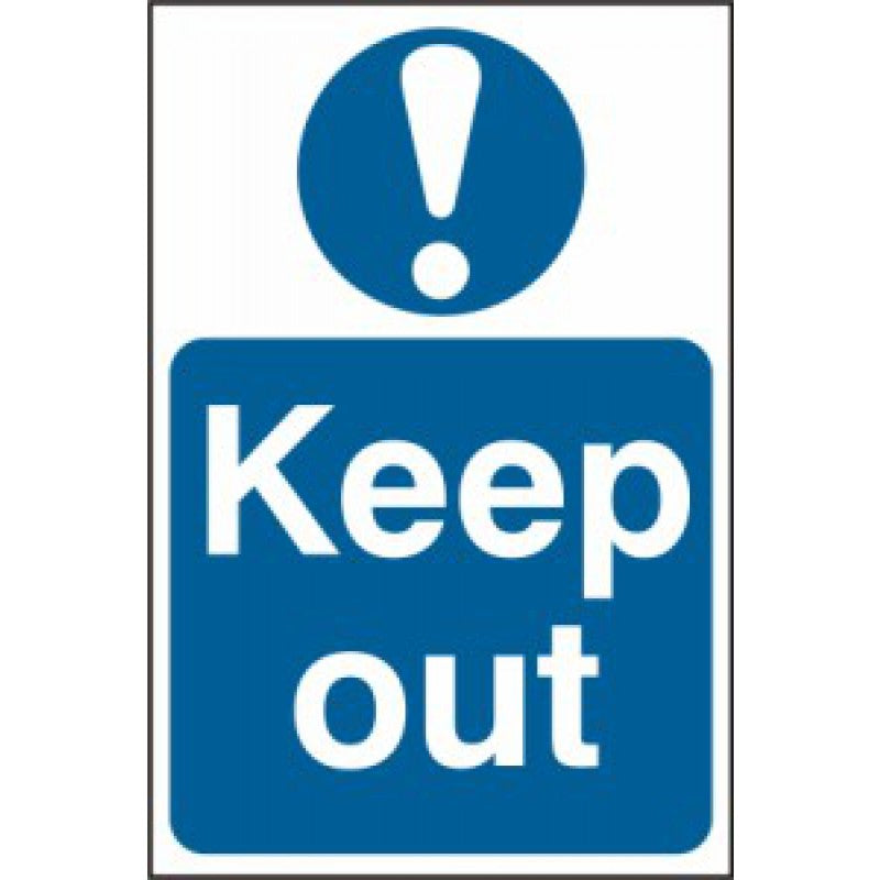 Keep Out PVC Sign 400x600mm | Site Health and Safety Signage
