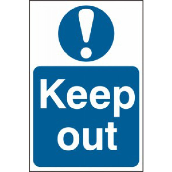 Keep Out PVC Sign 400x600mm | Site Health and Safety Signage