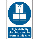 High Visibility Clothing Must Be Worn PVC Sign – 400x600mm | Health and Safety Signage