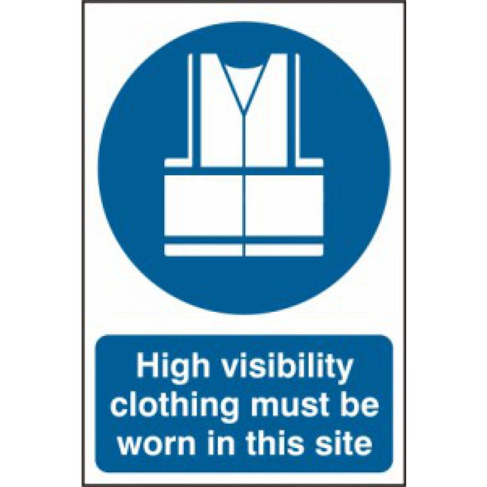 High Visibility Clothing Must Be Worn PVC Sign – 400x600mm | Health and Safety Signage