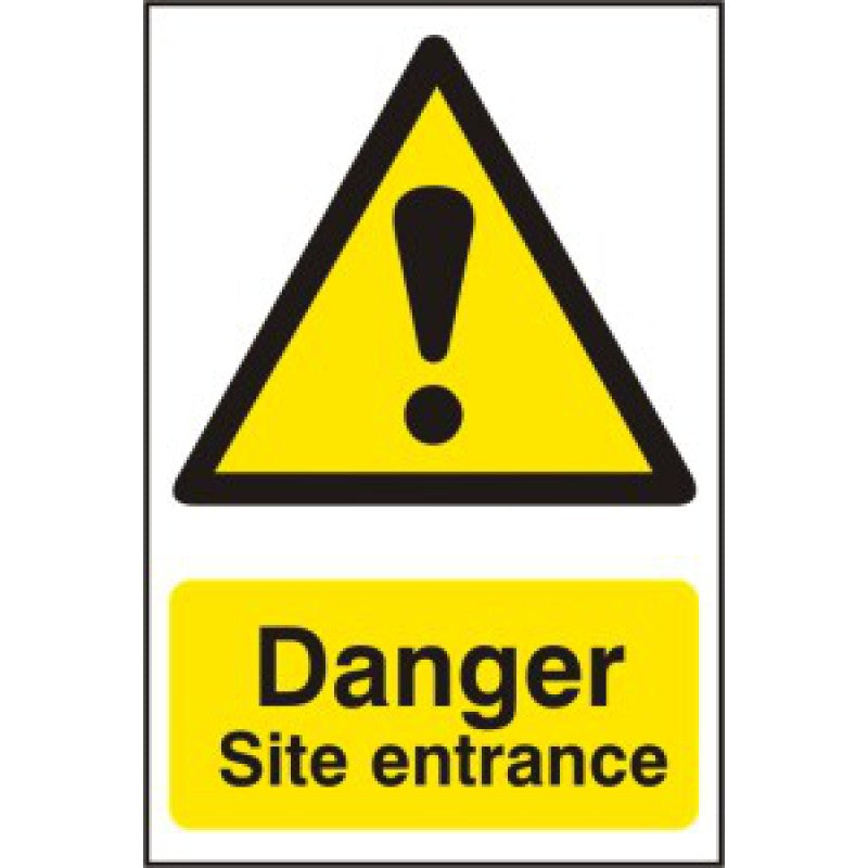 Danger Site Entrance PVC Sign – 400x600mm Health and Safety Signage