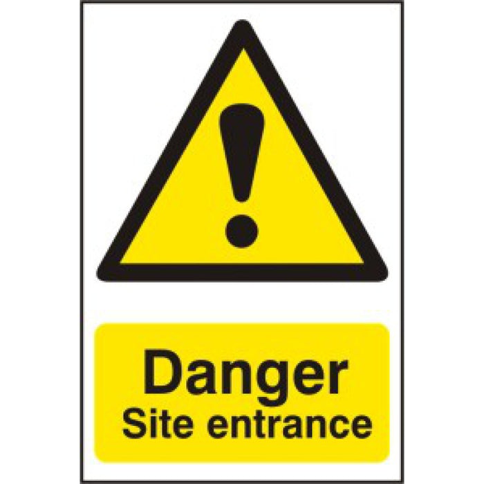 Danger Site Entrance PVC Sign – 400x600mm Health and Safety Signage