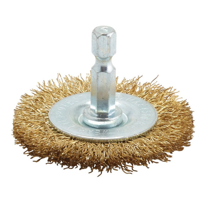 Draper Brassed Steel Crimped Wire Wheel Brush 50mm 41427