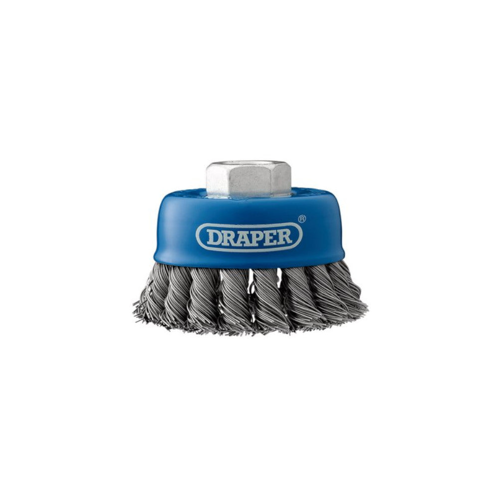 Draper Steel Twist-Knot Wire Cup Brush M14 75mm 41449