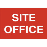 Site Office PVC Sign 600x400mm – Red & White Health and Safety Signage