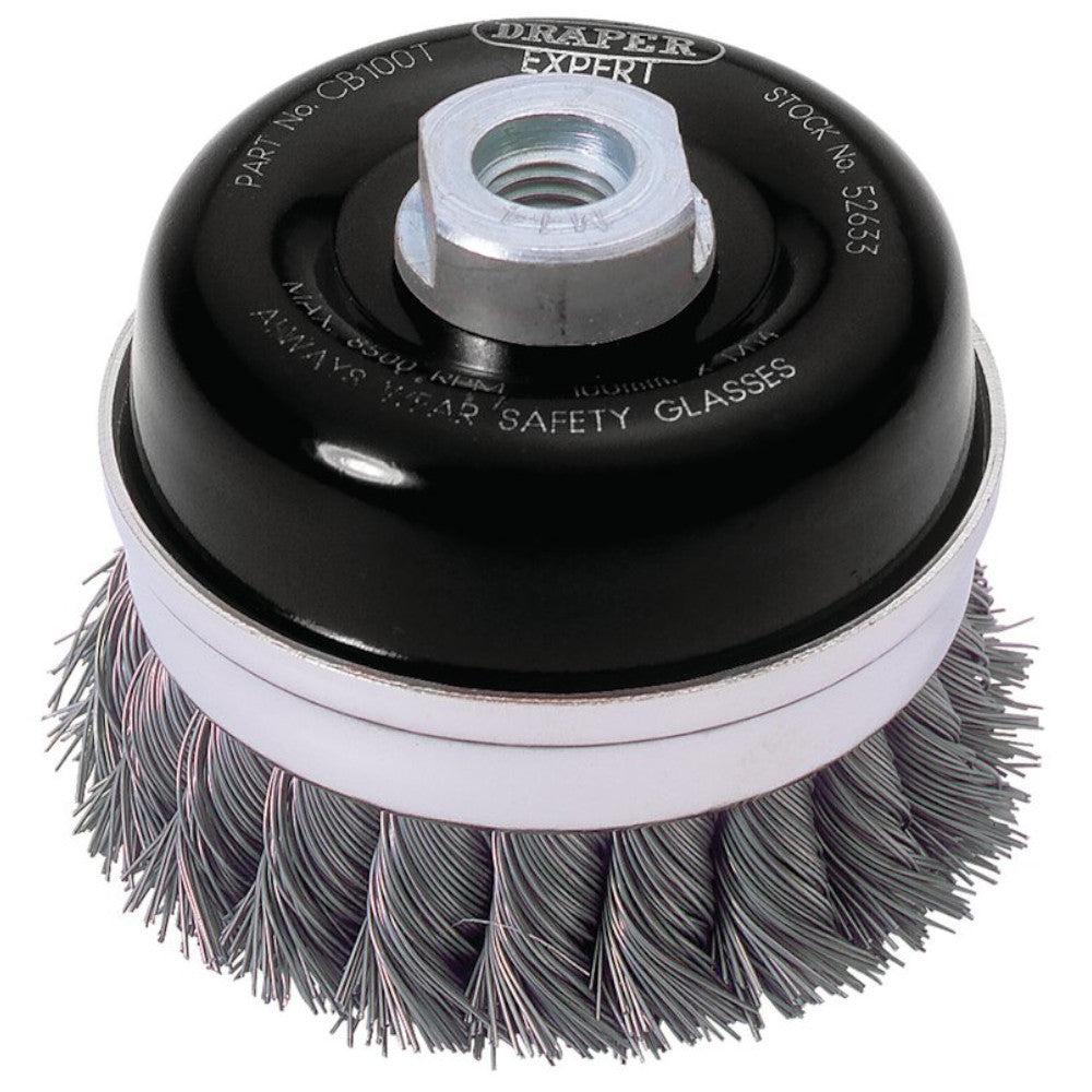 Draper Expert Steel Twist Knot Wire Cup Brush 100mm M14 52633