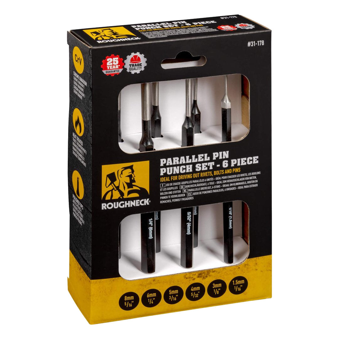 Roughneck 31-178 Parallel Pin Punch Set - 6 Piece