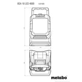 Metabo BSA 18 LED 4000 Cordless Site Light | 601505850