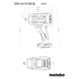 Metabo SSW 18 LTX BL Cordless Impact Wrench | 602403840
