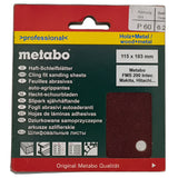 Metabo Hook & Loop Sanding Sheets 115x103mm For Wood & Metal Pack of 10
