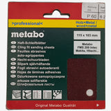 Metabo Hook & Loop Sanding Sheets 125mm For Wood & Metal Packs Of 25
