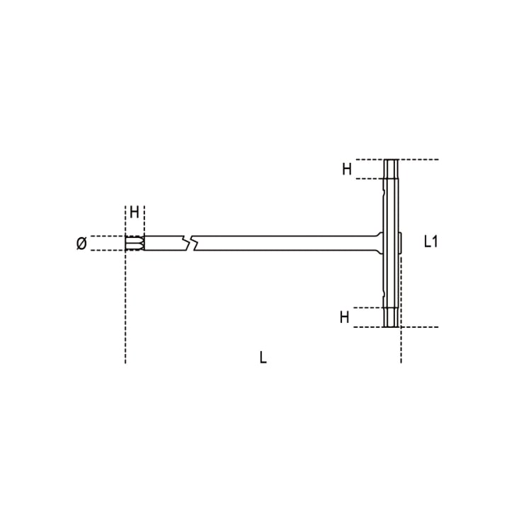 Technical drawing of the Beta 951 hex wrench