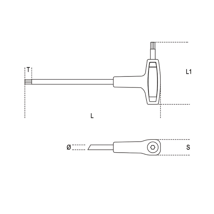 Beta 96T Offset Hexagon Key Wrenches, With High Torque Handles