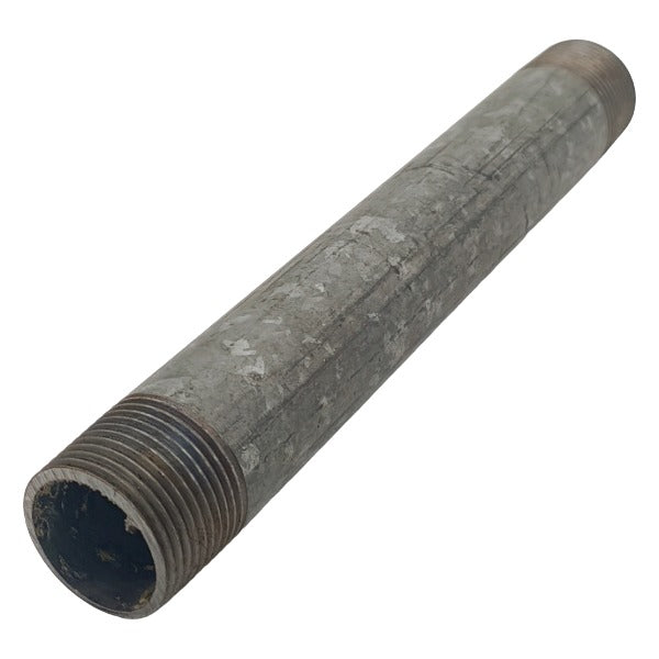 Extended Barrel Nipple Galvanised Mild Steel 9" x 1" BSP