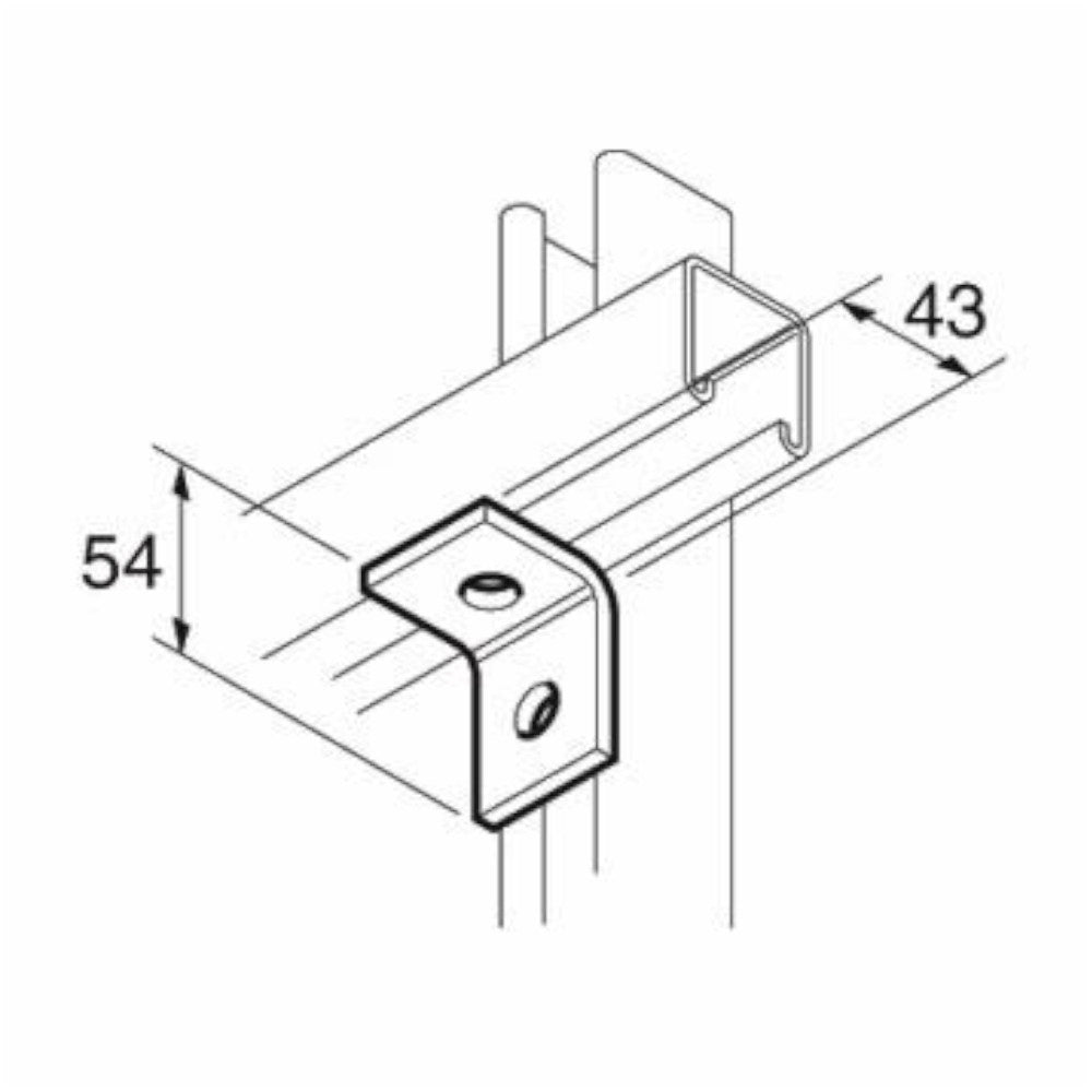 90 Degree Galvanised Angle Brackets 2 Hole P1068 - Pack of 100