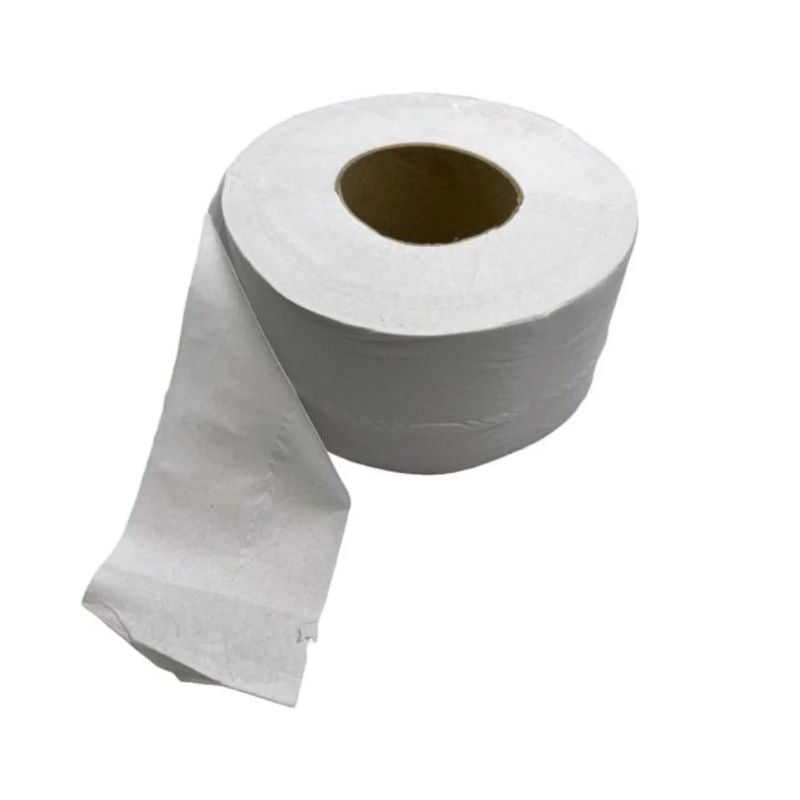 2-Ply White Mini Jumbo Toilet Rolls 200m 76mm Core (Pack of 12) 2W70323