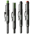 Tracer marker set AM4 including construction pencil, replacement leads, and 2 clog free markers all with holsters on a white background