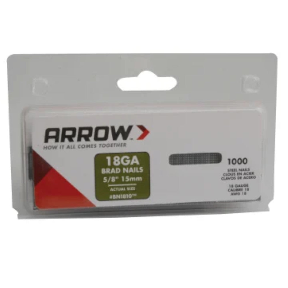 Arrow BN1810 Brad Nails 15mm Pack of 1000