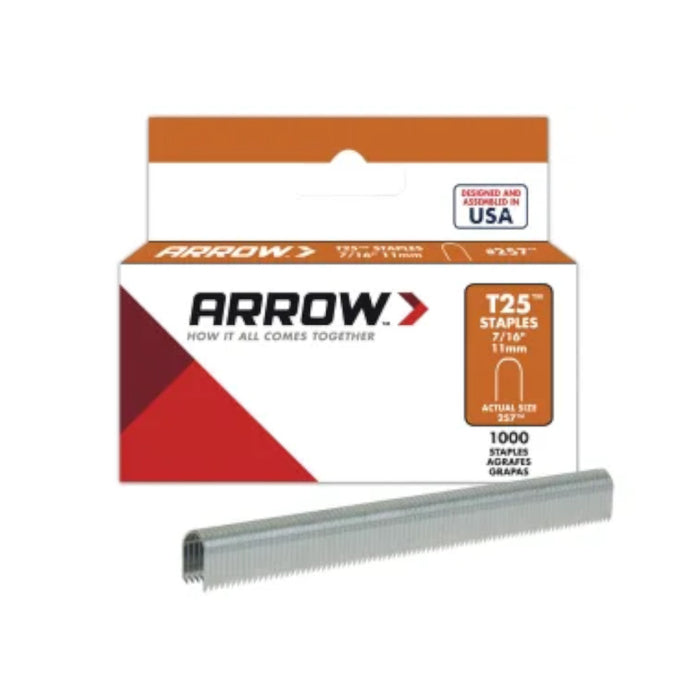 Arrow T25 Staples 11mm Box 1000