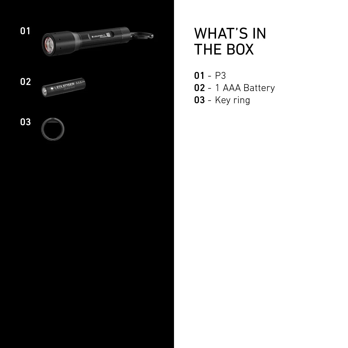 Ledlenser P3 Keyring Torch 130 Lumens