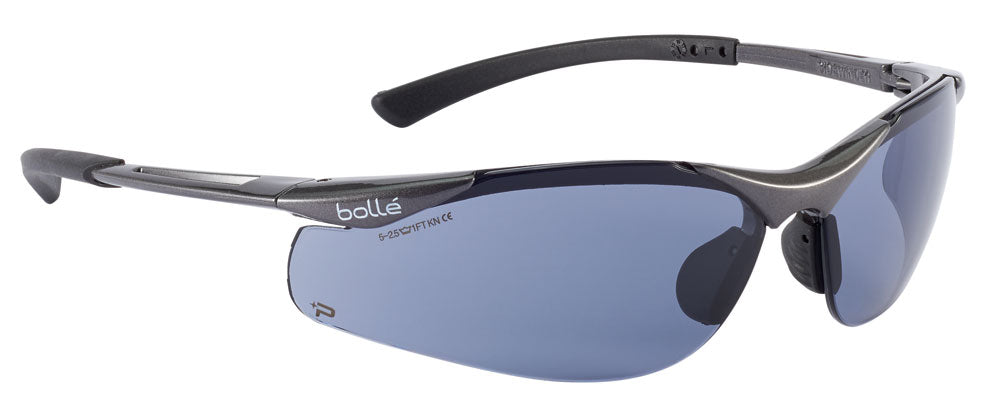 Bolle Contour Platinum Safety Glasses – Smoke Lens | Anti-Fog
