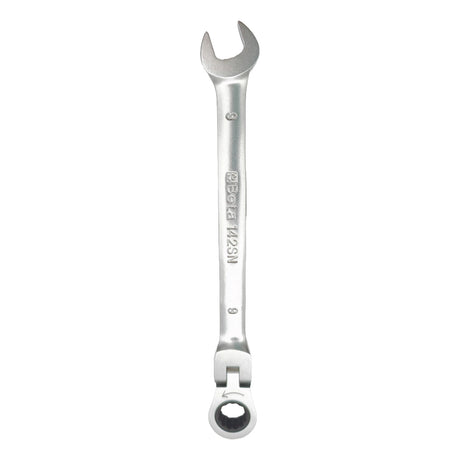 Top down view of the Beta 001420209 142SN  9mm flex head spanner.