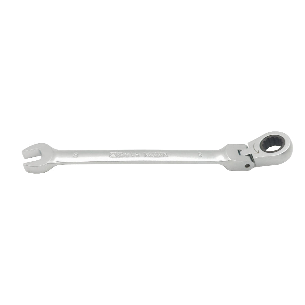 Side view of the Beta 001420209 142SN  9mm flex head spanner.