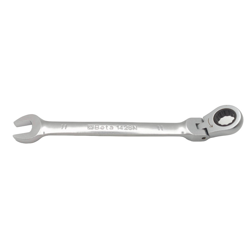Side view of the Beta 001420211 142SN 11mm flex head spanner.