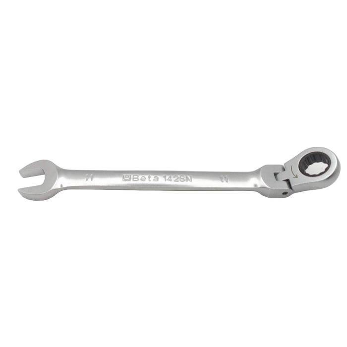 Side view of the Beta 001420211 142SN 11mm flex head spanner.